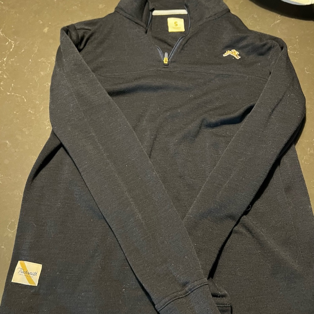 Tracksmith Navy Zip-Up Sweater